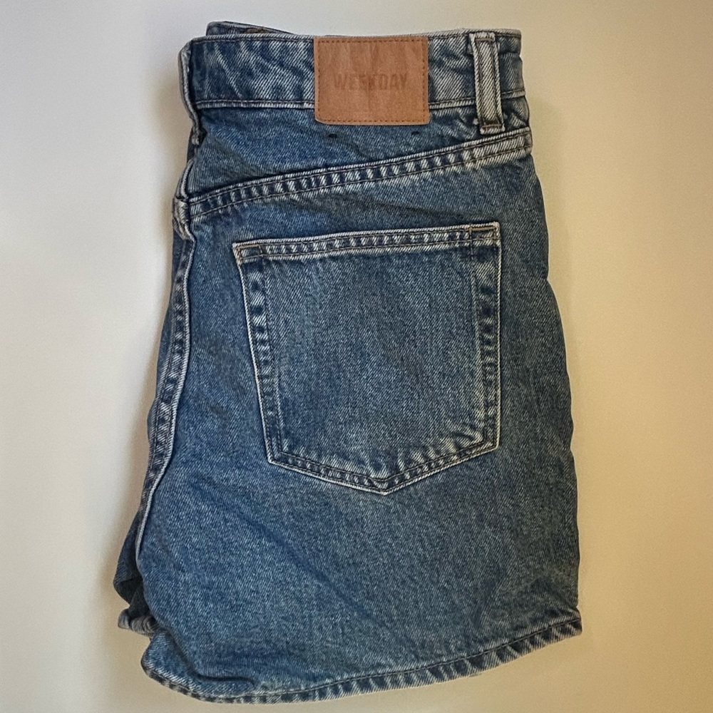 Weekday Classic Blue Denim Shorts